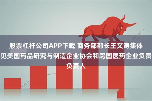 股票杠杆公司APP下载 商务部部长王文涛集体会见美国药品研究与制造企业协会和跨国医药企业负责人